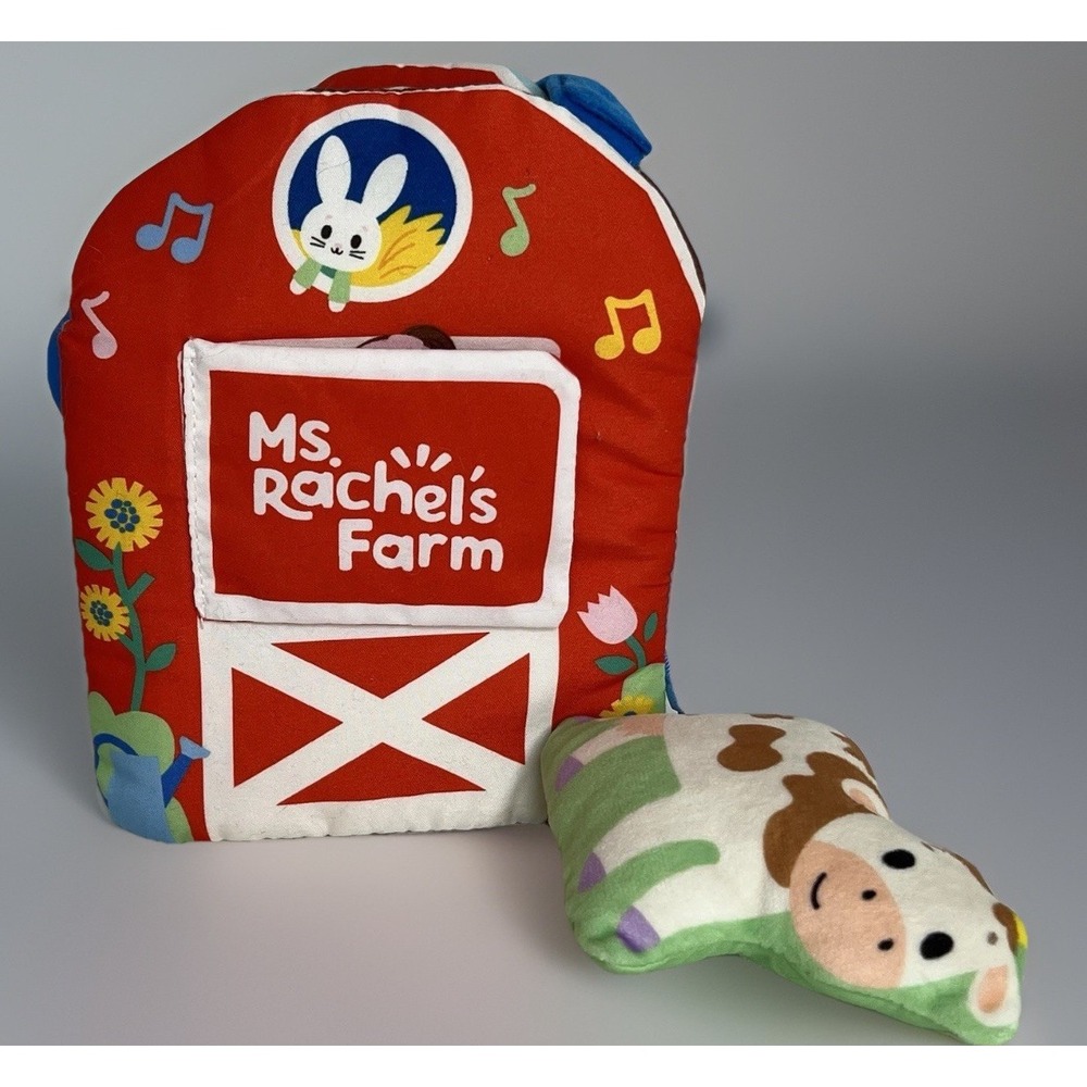 Ms Rachel Sensory Learning Farm Soft Activity Book Baby Infant Toy EUC